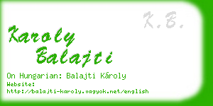karoly balajti business card